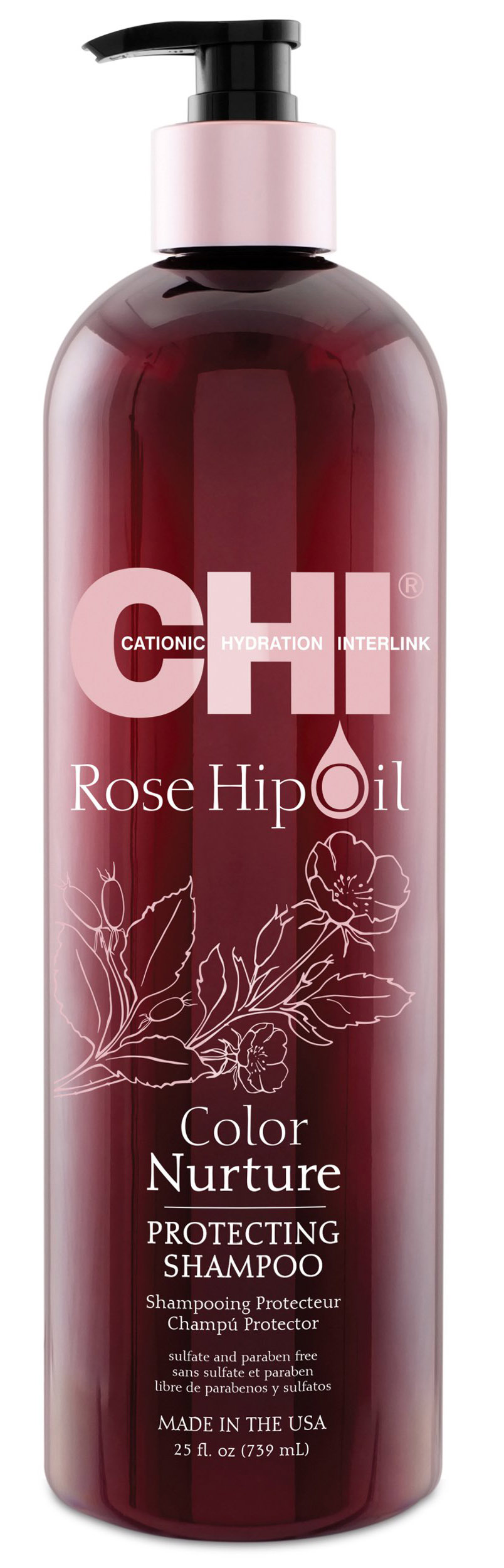 Купить Chi Шампунь с маслом дикой розы Поддержание цвета , 739 мл (Chi, Rose Hip Oil), США