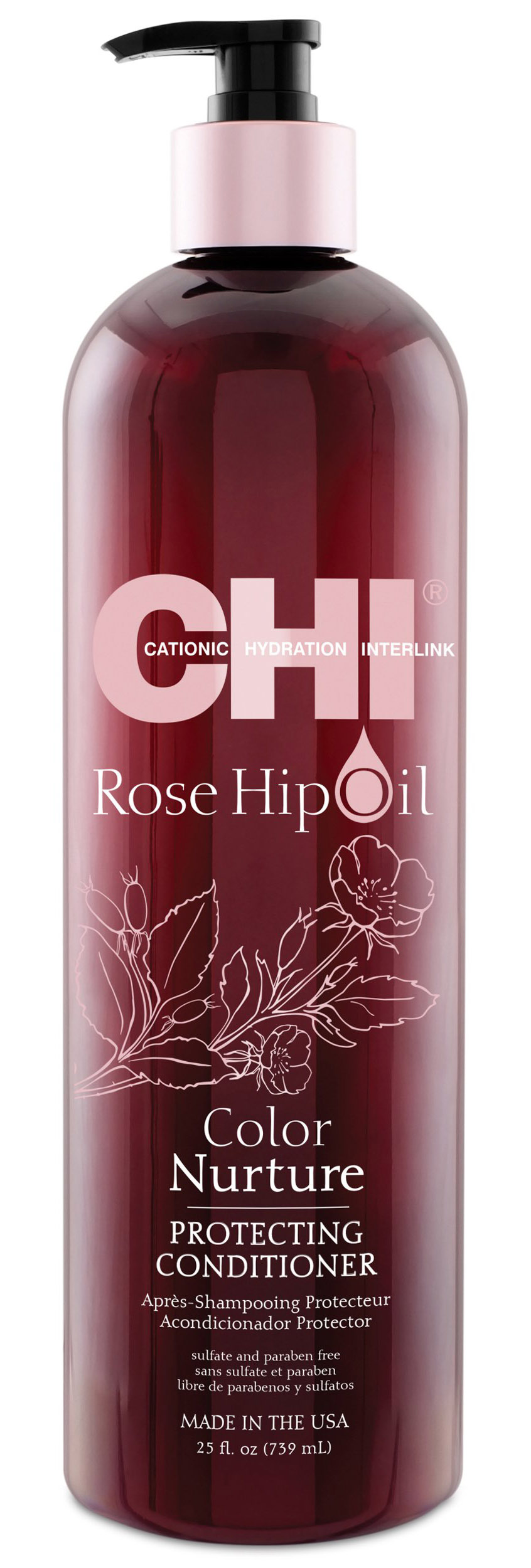 Купить Chi Кондиционер с маслом дикой розы Поддержание цвета , 739 мл (Chi, Rose Hip Oil), США