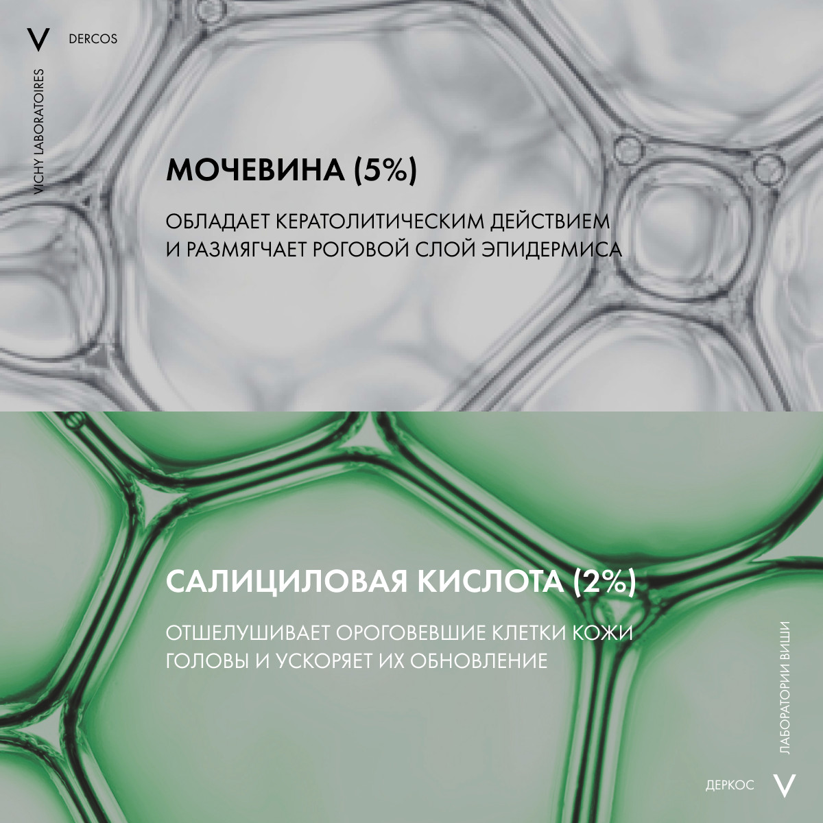 Виши Кераторегулирующий шампунь для кожи головы, склонной к псориазу, 200 мл (Vichy, Dercos) фото 3