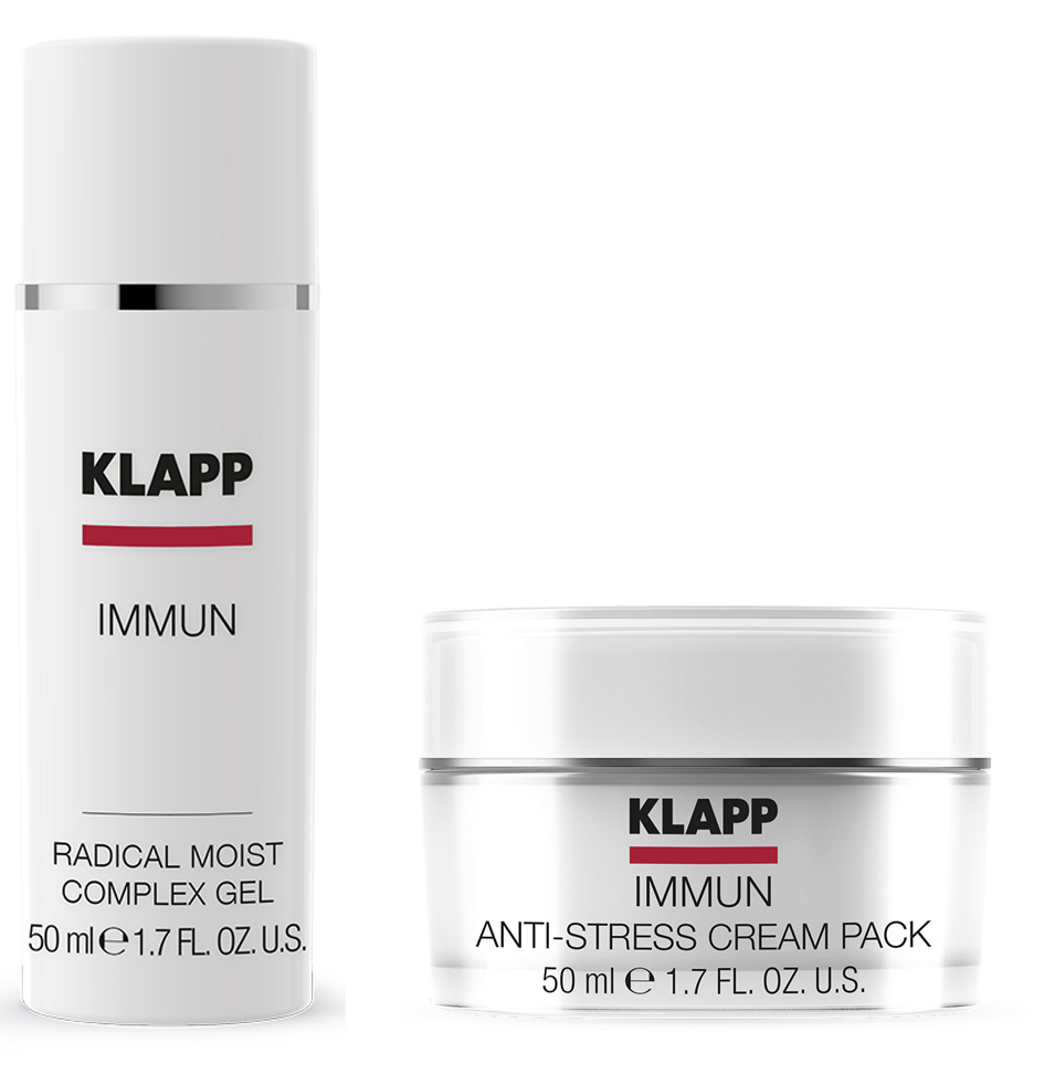 Купить Klapp Набор Увлажнение и анти-стресс (маска 50 мл + гель-эмульсия 50 мл) (Klapp, Immun), Германия