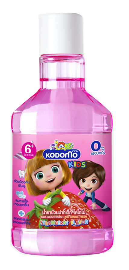 Купить Lion Thailand Ополаскиватель с ароматом клубники для полости рта для детей с 6 лет, 250 мл (Lion Thailand, Kodomo)