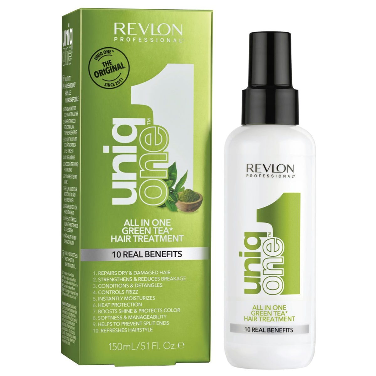 цена Revlon Professional Универсальная спрей-маска с ароматом зеленого чая, 150 мл (Revlon Professional, Uniqone)