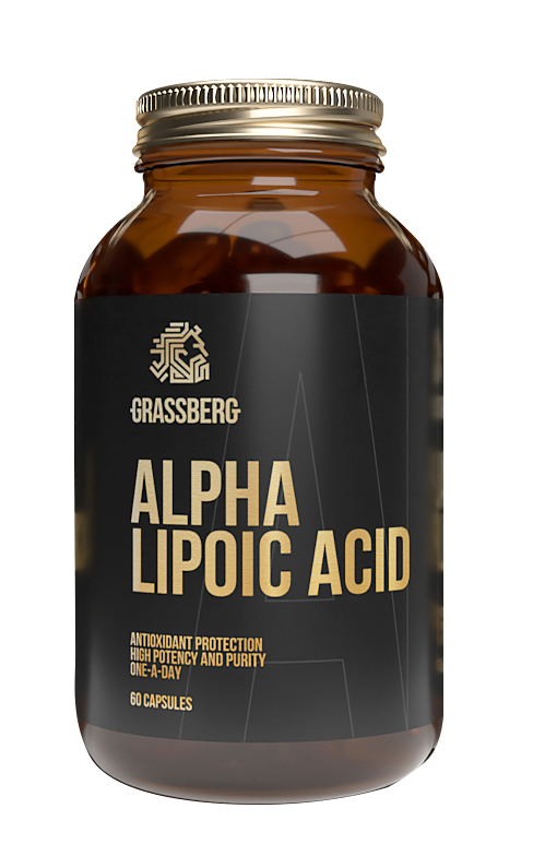 Grassberg Биологически активная добавка к пище Alpha Lipoic Acid, 60 капсул х 60 мг (Grassberg, )