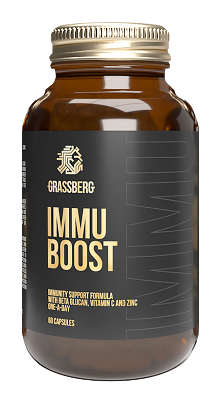 Grassberg Биологически активная добавка к пище Immu Boost, 60 капсул (Grassberg, ) grassberg биологически активная добавка к пище omega 3 value 30% 1000 мг 90 капсул grassberg