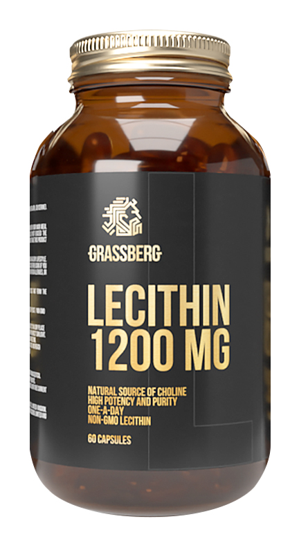 Grassberg Биологически активная добавка к пище Lecithin 1200 мг, 60 капсул (Grassberg, ) grassberg биологически активная добавка к пище omega 3 premium 60% 1000 мг 60 капсул grassberg