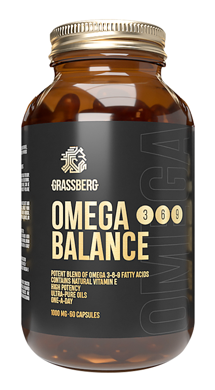 Grassberg Биологически активная добавка к пище Omega 3 6 9 Balance 1000 мг, 60 капсул (Grassberg, ) grassberg биологически активная добавка к пище omega 3 value 30% 1000 мг 90 капсул grassberg