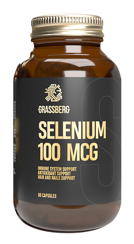 Grassberg Биологически активная добавка к пище Selenium 100 мкг, 60 капсул (Grassberg, ) биологически активная добавка urban formula selenium 60 шт