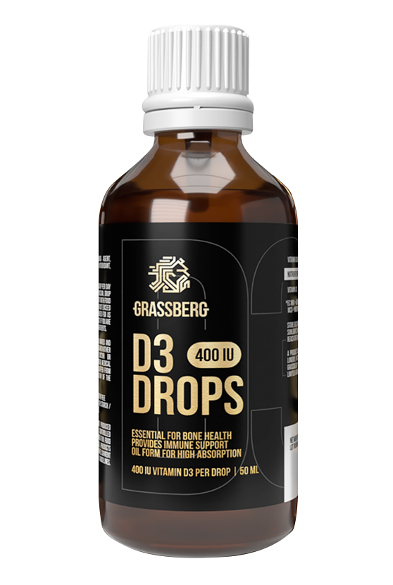 Грасберг Биологически активная добавка к пище Vitamin D3 400IU Drops, 50 мл (Grassberg, ) фото 0