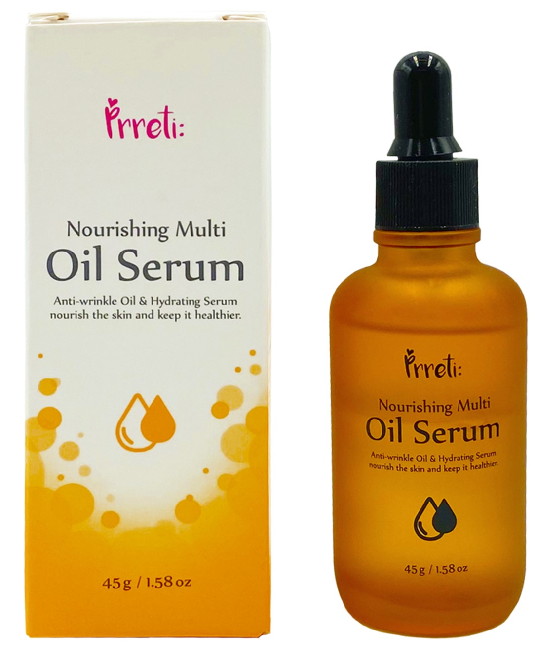 

Prreti Разглаживающая сыворотка с питательным маслом шиповника Multi Oil Serum, 45 г (Prreti, Уход за лицом), Уход за лицом