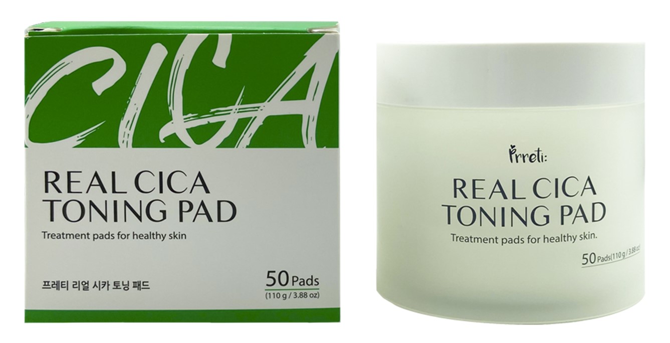 Прити Тонизирующие подушечки Real Cica, 110 г, 50 шт (Prreti, Уход за лицом) фото 0