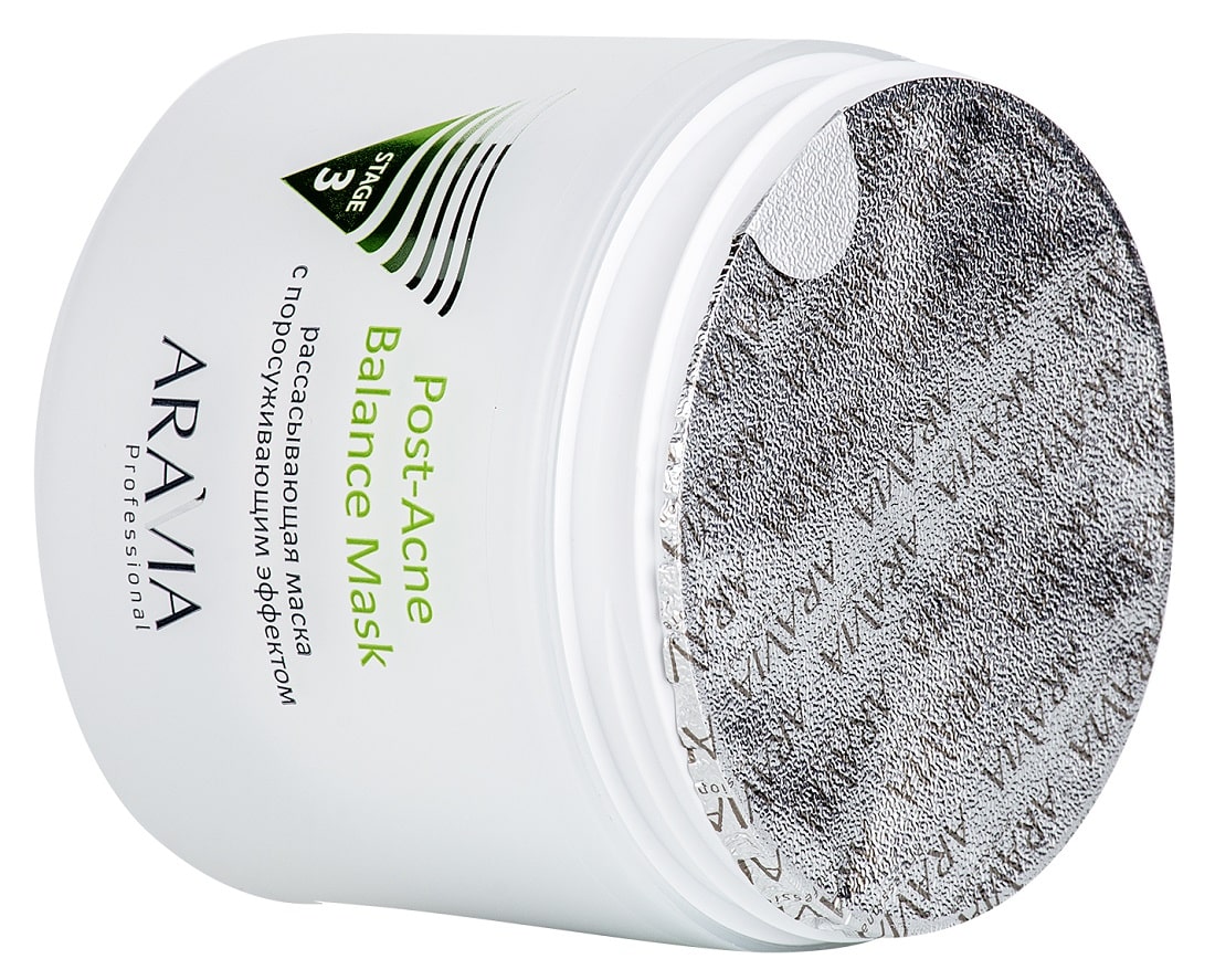 Аравия Профессионал Рассасывающая маска для лица с поросуживающим эффектом, для жирной и проблемной кожи, Post-Acne Balance Mask, 300 мл (Aravia Professional, Уход за лицом) фото 3