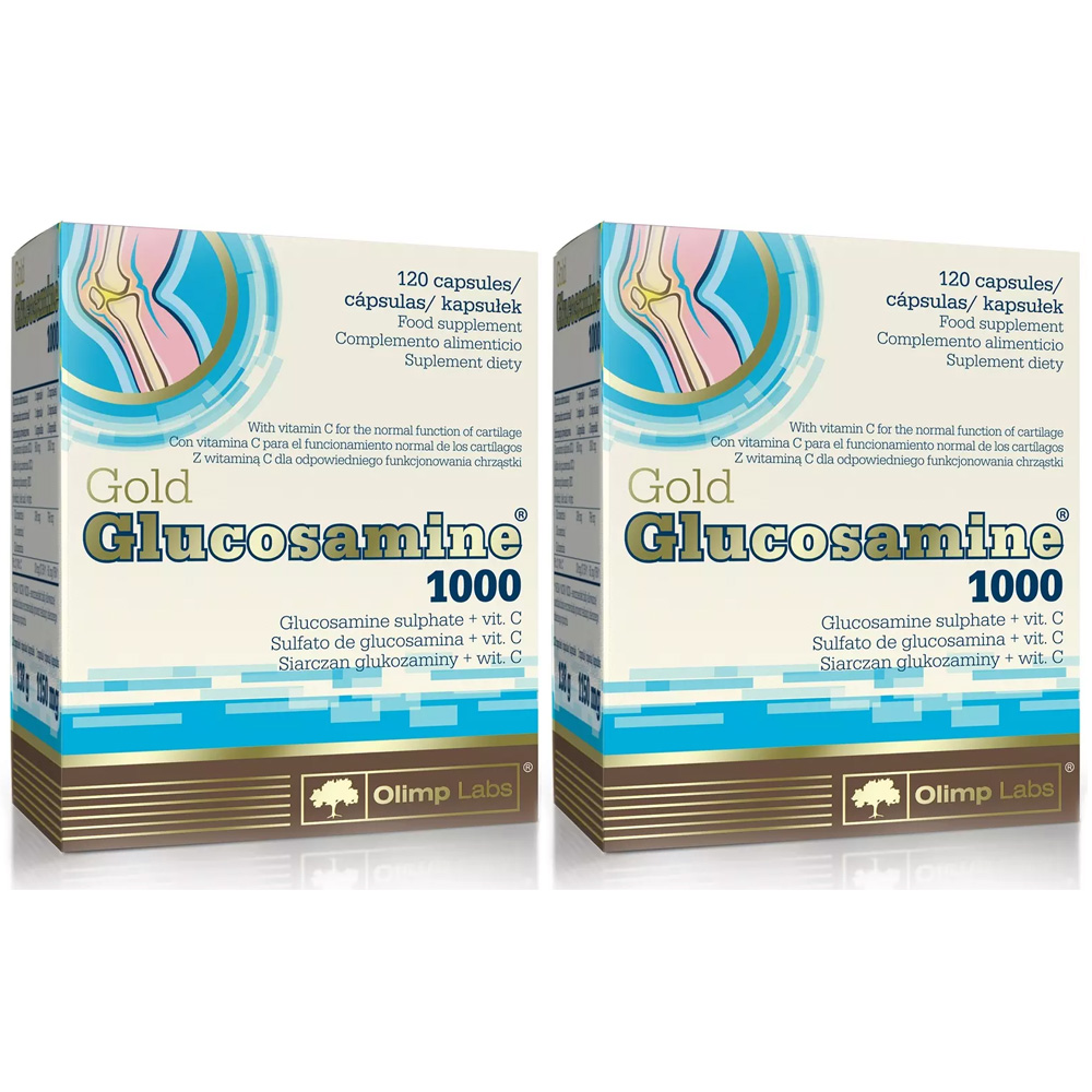 Олимп Лабс Специализированный пищевой продукт питания для спортсменов Gold Glucosamine 1000, 1150 мг, №60 х 2 шт (Olimp Labs, Суставы и кости) фото 0