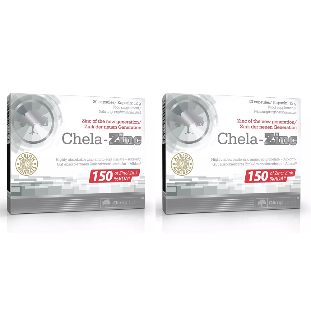 Олимп Лабс Биологически активная добавка к пище Chela-Zinc, 490 мг, №30 х 2 шт (Olimp Labs, Мужское здоровье) фото 0