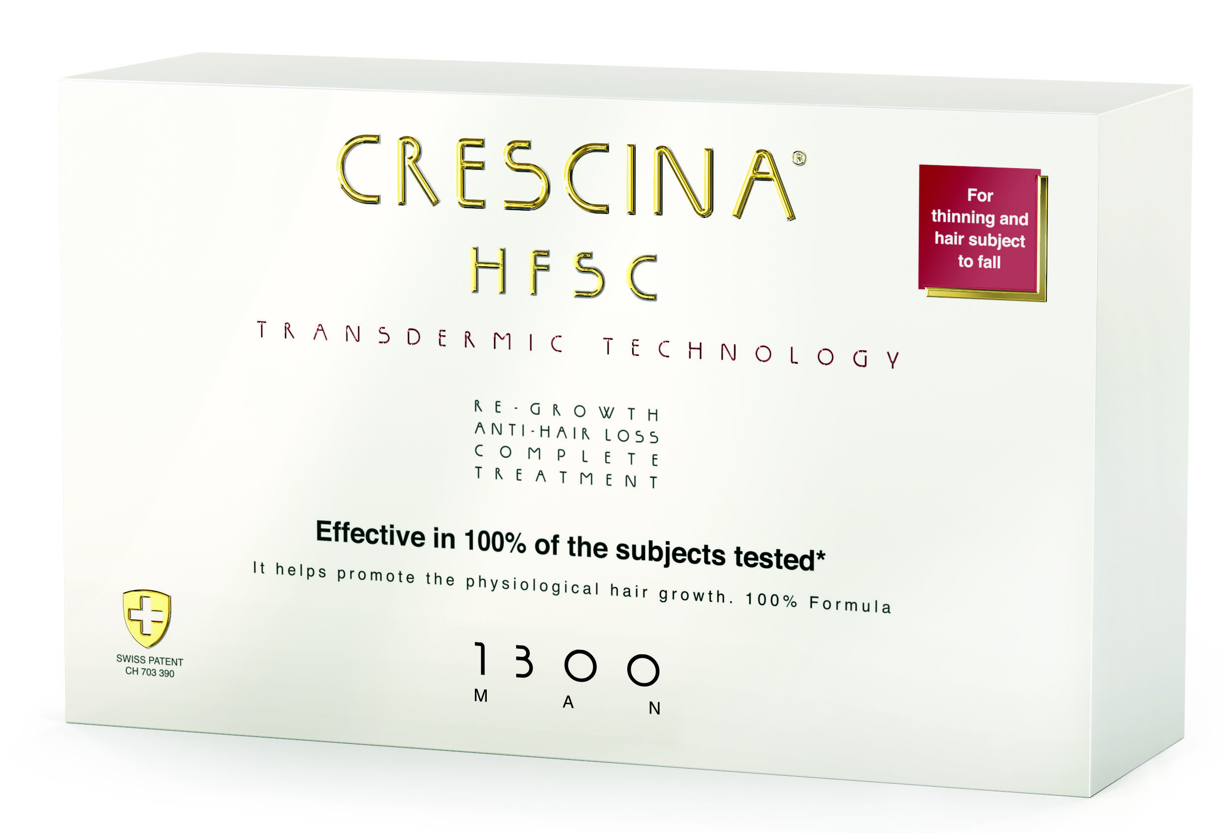Кресцина Комплекс Transdermic для мужчин: лосьон для возобновления роста волос №10 + лосьон против выпадения волос №10 (Crescina, Transdermic) фото 0