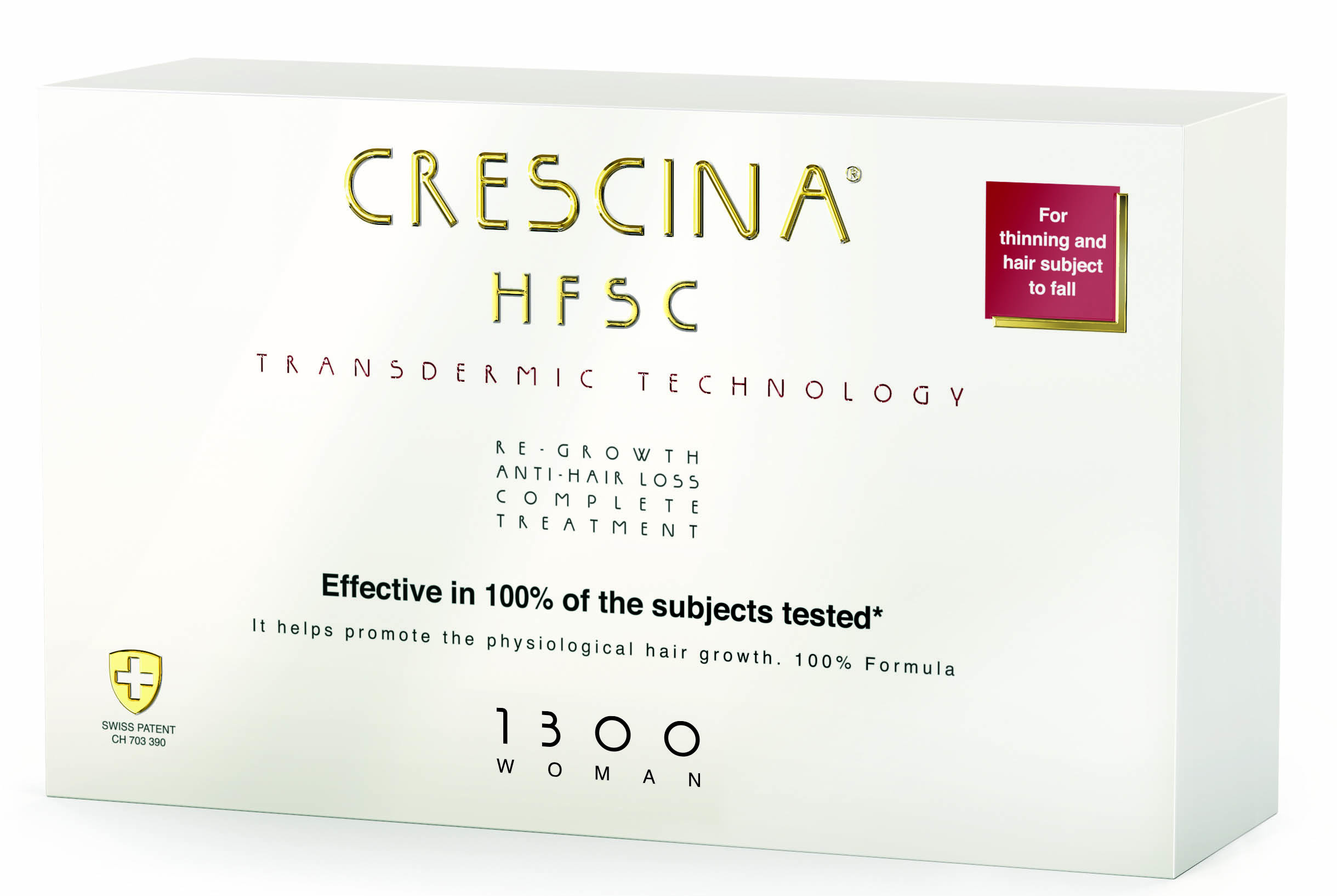 Кресцина 1300 Комплекс Transdermic для женщин: лосьон для возобновления роста волос №10 + лосьон против выпадения волос №10 (Crescina, Transdermic) фото 0