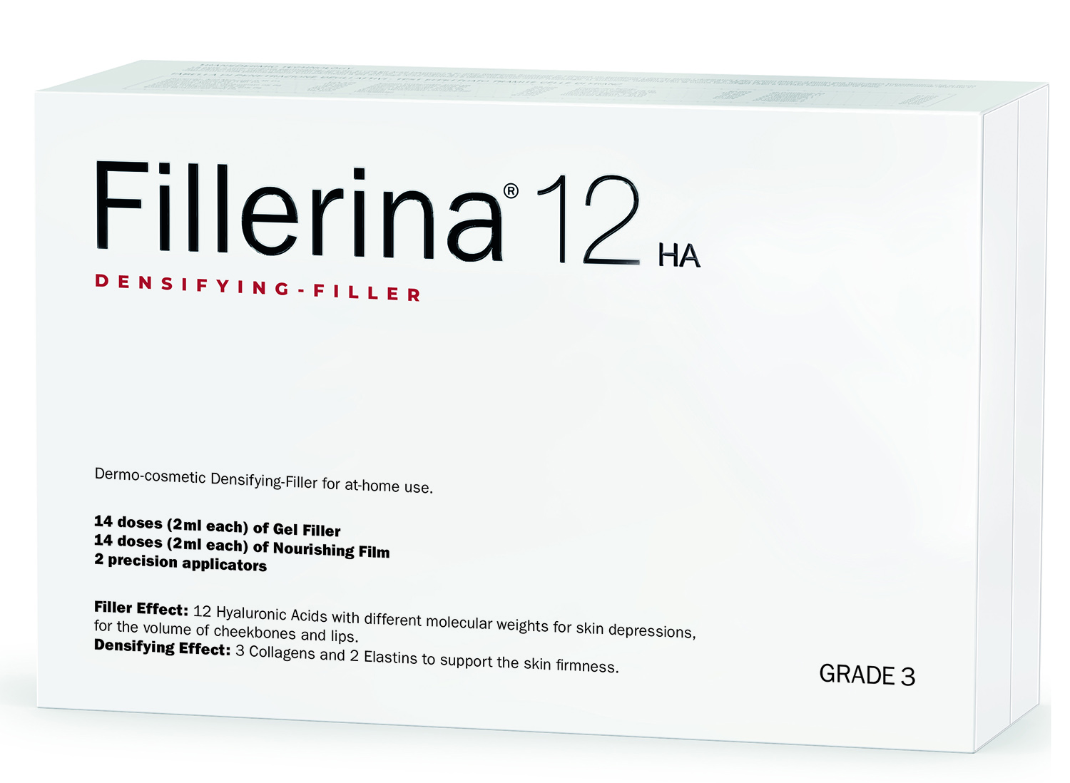 Fillerina Дермо-косметический набор с укрепляющим эффектом Intensive уровень 3, 2 флакона х 30 мл (Fillerina, 12 HA Densifying-Filler) fillerina филлер 12 ha косметический уровень 3 2 30 мл