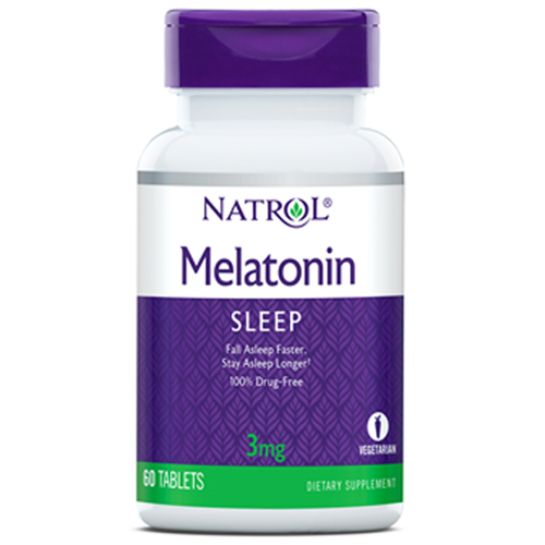 Натрол Мелатонин 3 мг, 60 таблеток (Natrol, Здоровый сон) фото 0