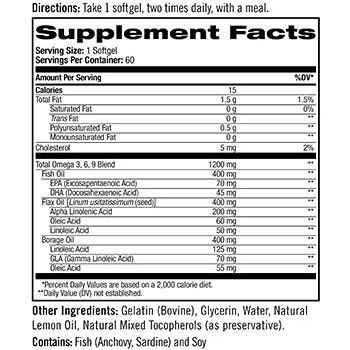 Натрол Комплекс омега 3-6-9 со вкусом лимона, 60 капсул (Natrol, Омега 3) фото 6