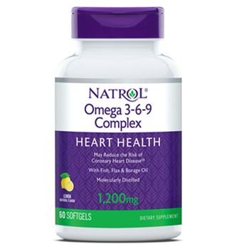 Natrol Комплекс омега 3-6-9 со вкусом лимона, 60 капсул (Natrol, Омега 3) омега 3 6 9 natrol omega 3 6 9 complex 1200 мг в капсулах 60 шт