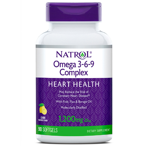 Natrol Комплекс омега 3-6-9 со вкусом лимона, 90 капсул (Natrol, Омега 3) natrol рыбий жир омега 3 со вкусом лимона 1000 мг 60 капсул natrol омега 3