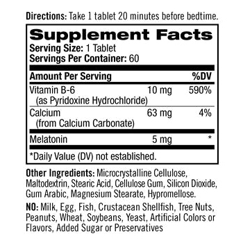 Натрол Мелатонин 5 мг, 60 таблеток (Natrol, Здоровый сон) фото 6