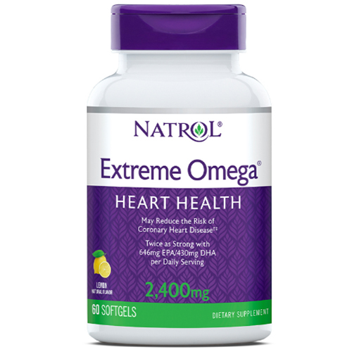 Купить Natrol Омега Extreme со вкусом лимона 2400 мг, 60 капсул (Natrol, Омега 3), США