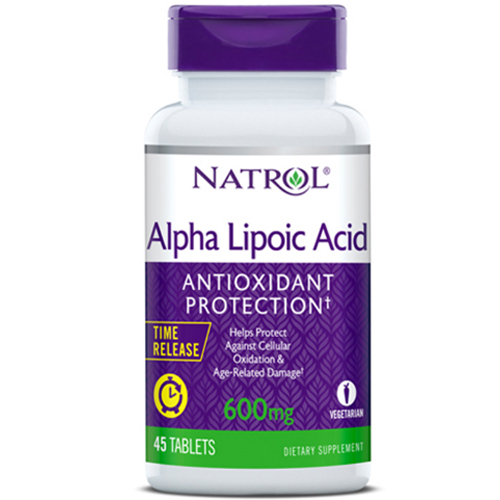 Natrol Альфа-липоевая кислота 600 мг Time Release, 45 таблеток (Natrol, Аминокислоты)