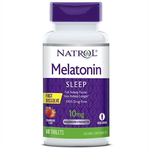 Натрол Мелатонин быстрорастворимый 10 мг, 60 таблеток (Natrol, Здоровый сон) фото 0