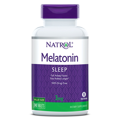 Натрол Мелатонин 3 мг, 240 таблеток (Natrol, Здоровый сон) фото 0