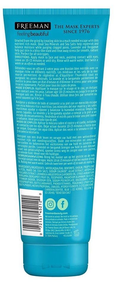 Фримен Глиняная маска с минералами Мертвого моря, 175 мл (Freeman, Essentials) фото 1