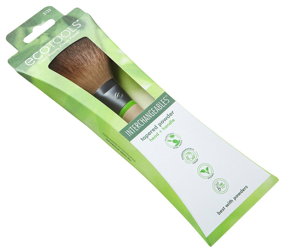 Эко Тулс Кисть для пудры: сменная насадка и ручка Tapered Powder (Eco Tools, Interchangeables) фото 3