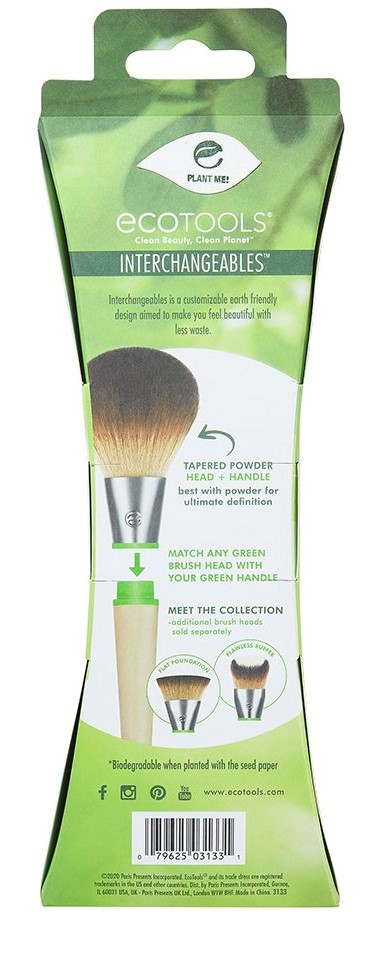 Эко Тулс Кисть для пудры: сменная насадка и ручка Tapered Powder (Eco Tools, Interchangeables) фото 4