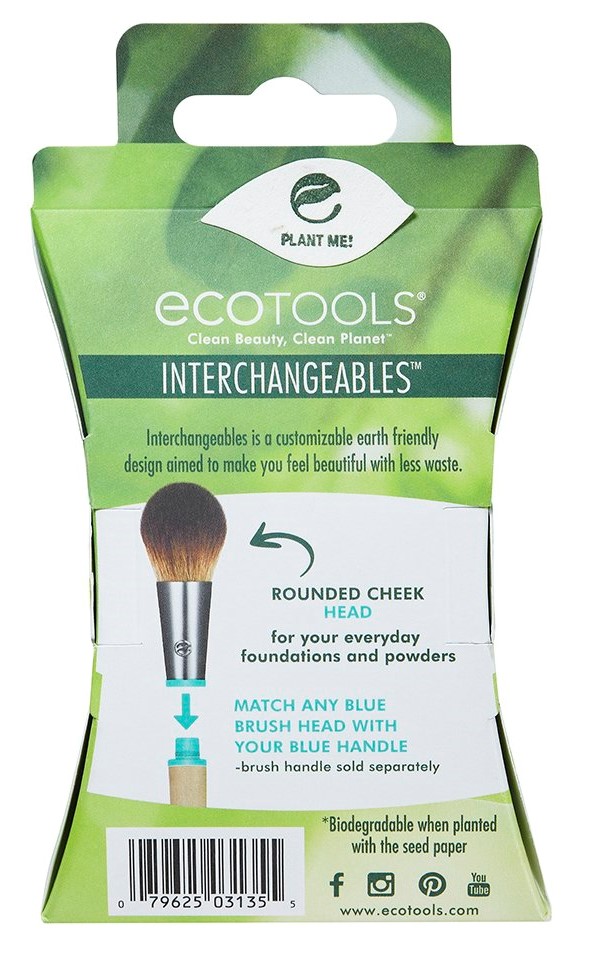 Эко Тулс Сменная насадка кисти для румян Rounded Cheek Head (Eco Tools, Interchangeables) фото 5