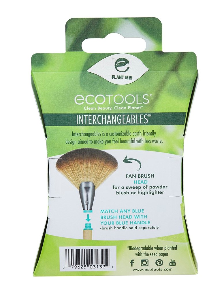 Эко Тулс Сменная насадка кисти для хайлайтера Fan Brush Head (Eco Tools, Interchangeables) фото 5