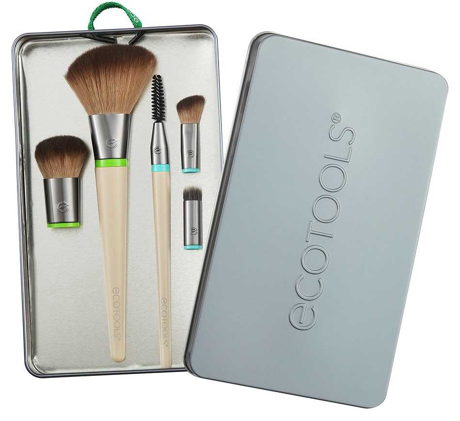 Эко Тулс Набор кистей для макияжа Daily Essentials Total Face Kit: 5 сменных насадок и 2 ручки (Eco Tools, Interchangeables) фото 2