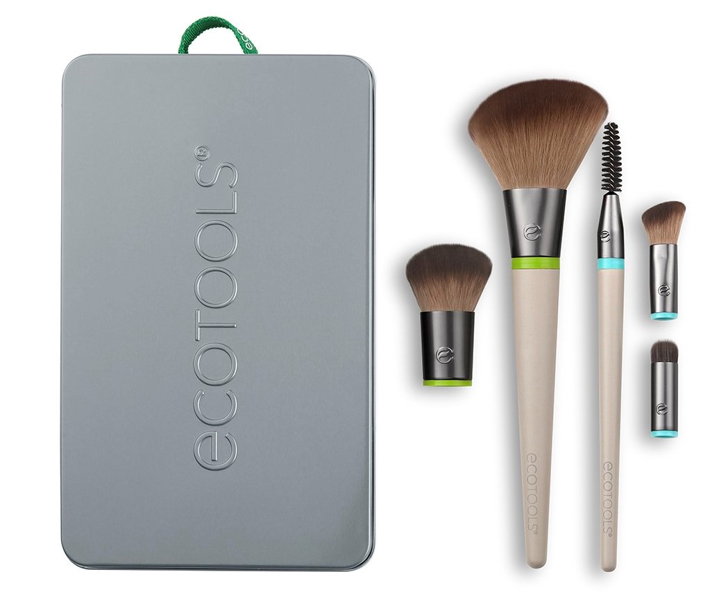 Эко Тулс Набор кистей для макияжа Daily Essentials Total Face Kit: 5 сменных насадок и 2 ручки (Eco Tools, Interchangeables) фото 0