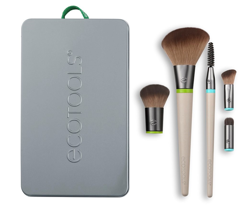 Eco Tools Набор кистей для макияжа Daily Essentials Total Face Kit: 5 сменных насадок и 2 ручки (Eco Tools, Interchangeables)