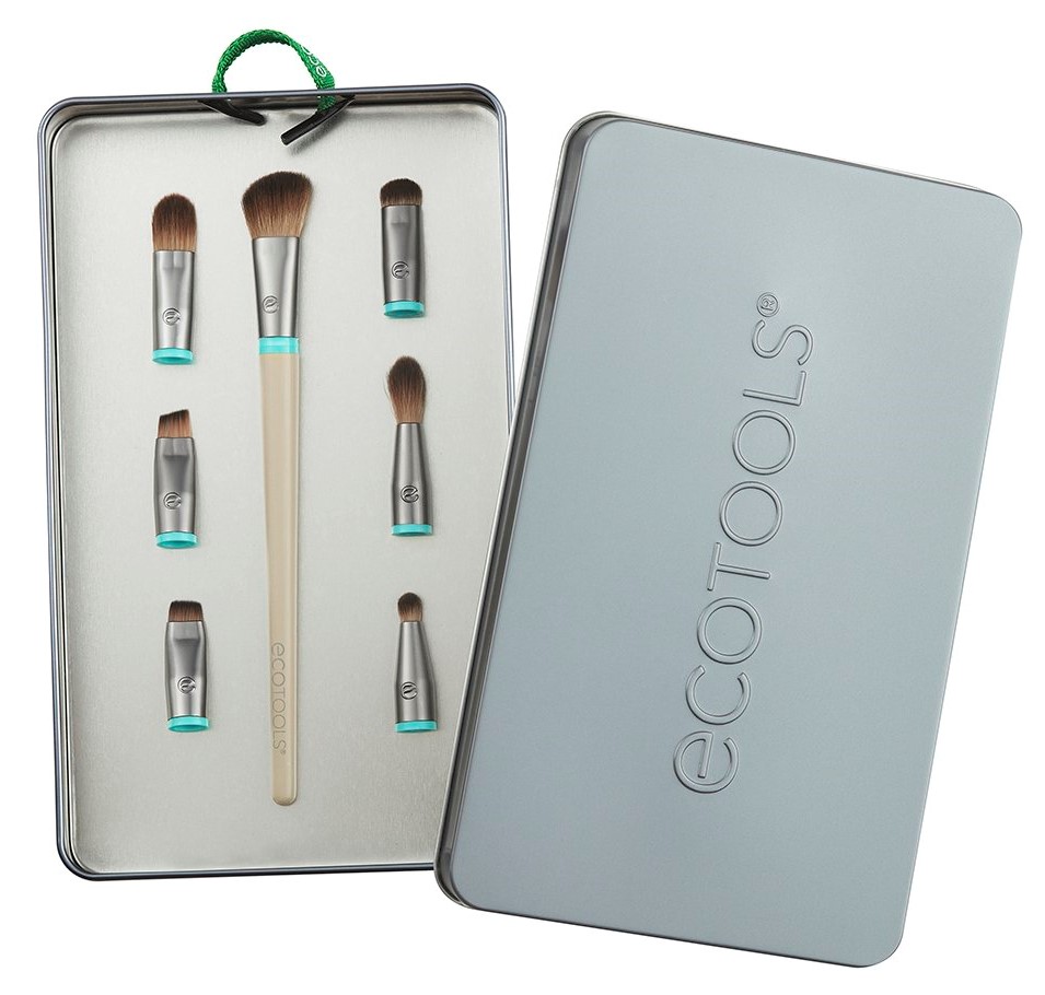 Эко Тулс Набор кистей для макияжа глаз: 7 сменных насадок + 1 ручка Total Renewal Eye Kit (Eco Tools, Interchangeables) фото 2