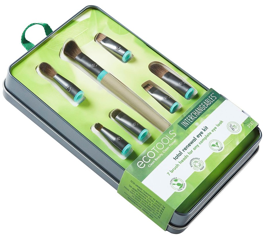 Эко Тулс Набор кистей для макияжа глаз: 7 сменных насадок + 1 ручка Total Renewal Eye Kit (Eco Tools, Interchangeables) фото 4
