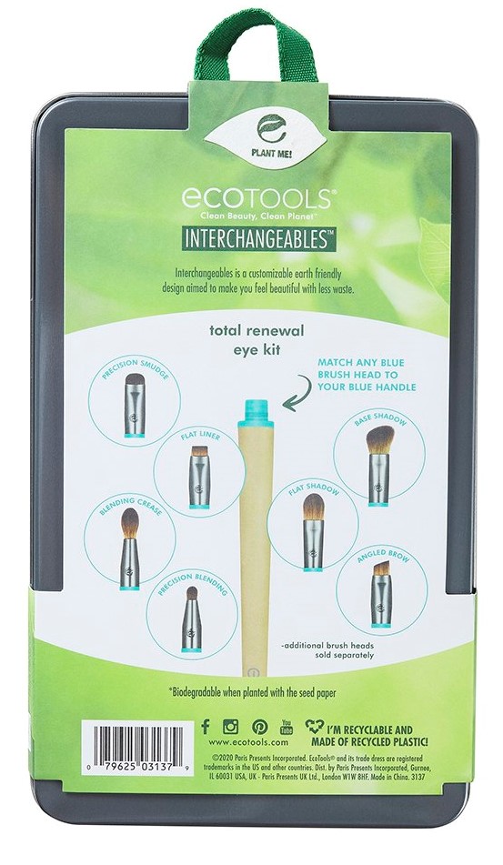 Эко Тулс Набор кистей для макияжа глаз: 7 сменных насадок + 1 ручка Total Renewal Eye Kit (Eco Tools, Interchangeables) фото 5