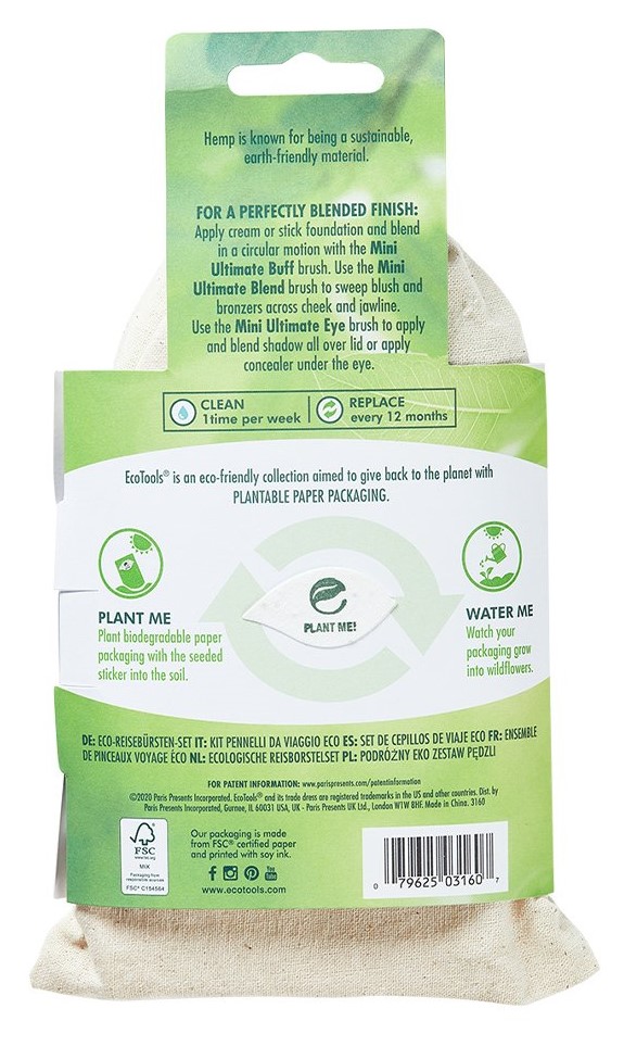 Эко Тулс Набор мини-кистей для макияжа 360 Ultimate Travel Brush Kit (Eco Tools, Everyday Сollection) фото 3