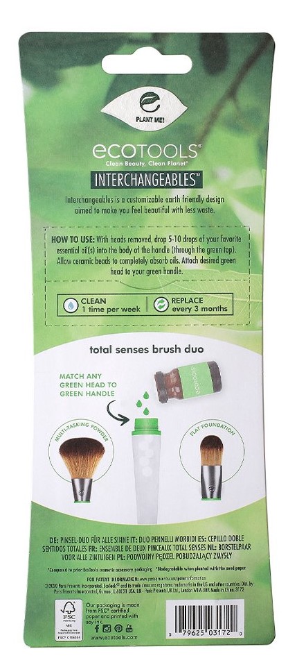 Эко Тулс Набор кистей для макияжа Total Senses Brush Duo (Eco Tools, Interchangeables) фото 3