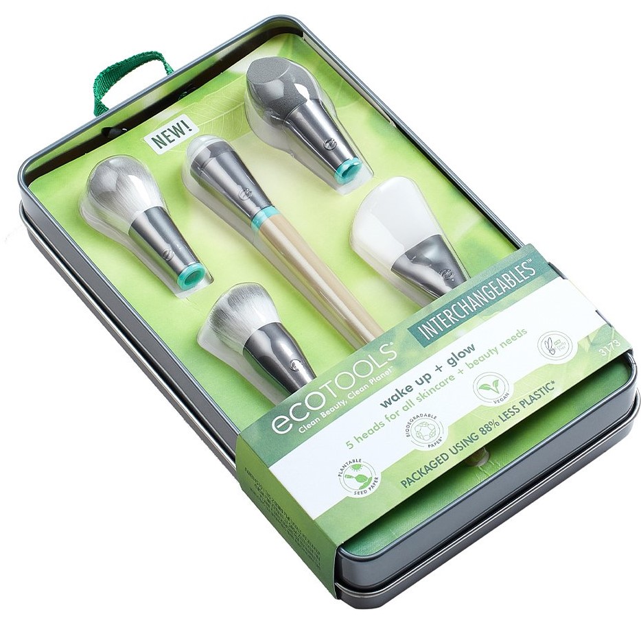 Эко Тулс Набор аксессуаров и кистей для макияжа Wake Up And Glow Brush Set (Eco Tools, Interchangeables) фото 4