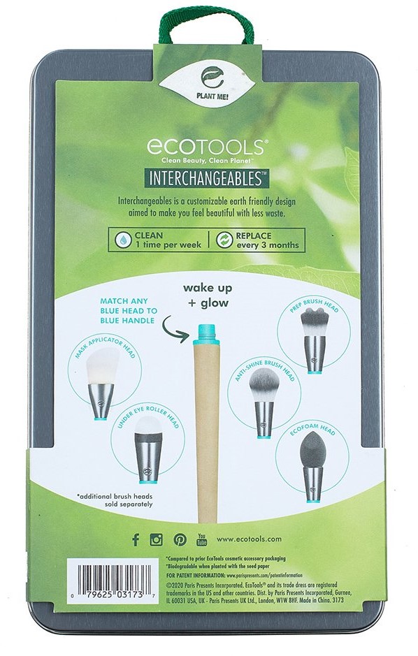 Эко Тулс Набор аксессуаров и кистей для макияжа Wake Up And Glow Brush Set (Eco Tools, Interchangeables) фото 5