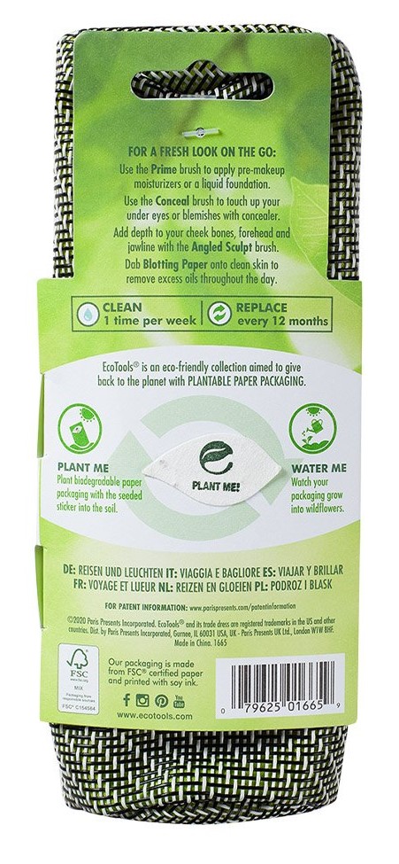 Эко Тулс Набор кистей для макияжа с косметичкой Travel and Glow (Eco Tools, Everyday Сollection) фото 4