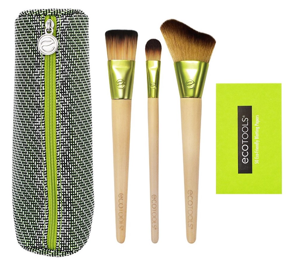 Эко Тулс Набор кистей для макияжа с косметичкой Travel and Glow (Eco Tools, Everyday Сollection) фото 0