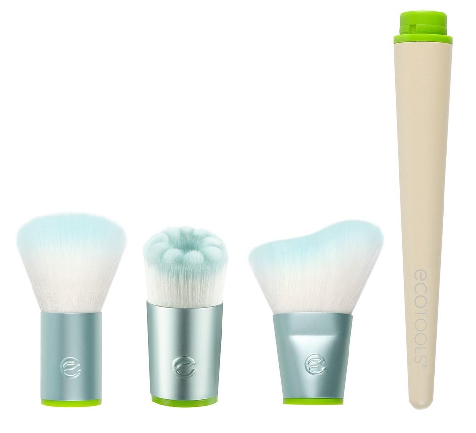 Эко Тулс Набор кистей для макияжа со сменными насадками Interchangeables Blush + Glow (Eco Tools, Holiday Collection) фото 0