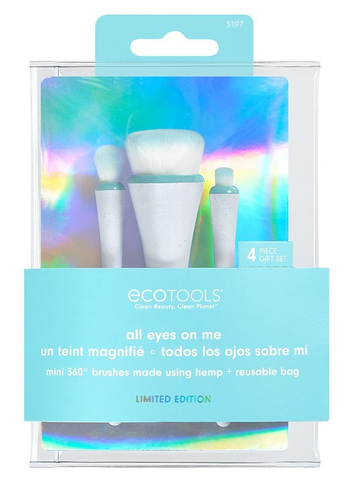 Эко Тулс Набор мини-кистей для макияжа с косметичкой All Eyes On Me Mini 360 Ultimate Brush Kit (Eco Tools, Holiday Collection) Эко Тулс Набор мини-кистей для макияжа с косметичкой All Eyes On Me Mini 360 Ultimate Brush Kit (Eco Tools, Holiday Collection) фото 1
