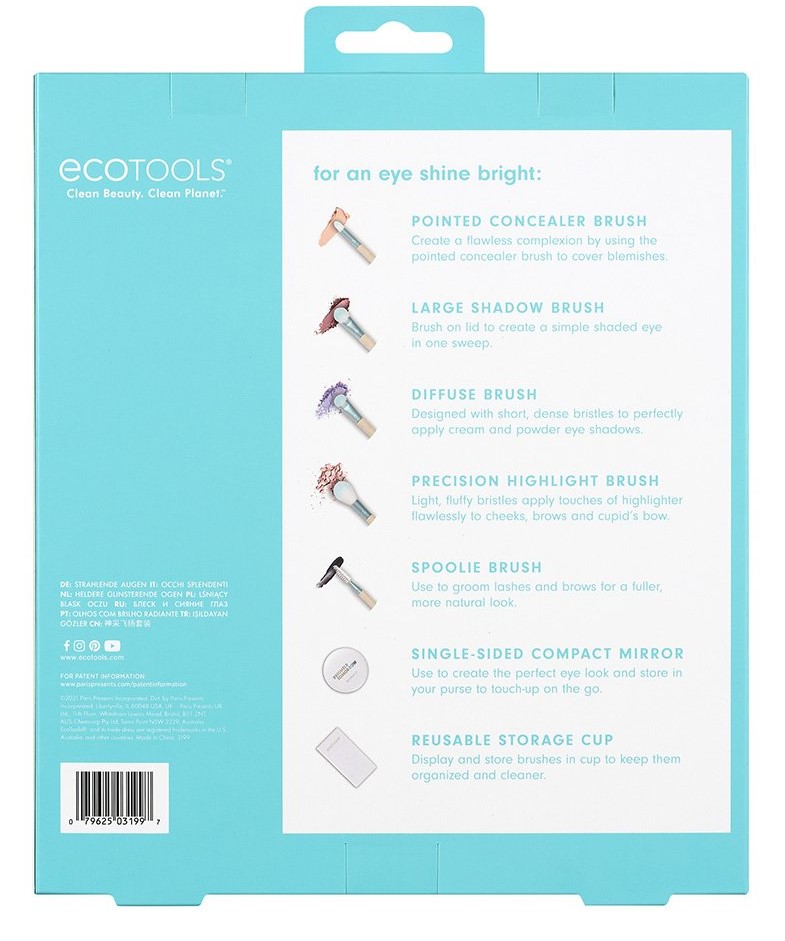 Эко Тулс Набор для макияжа глаз Eye Shine Bright Kit (Eco Tools, Holiday Collection) фото 2