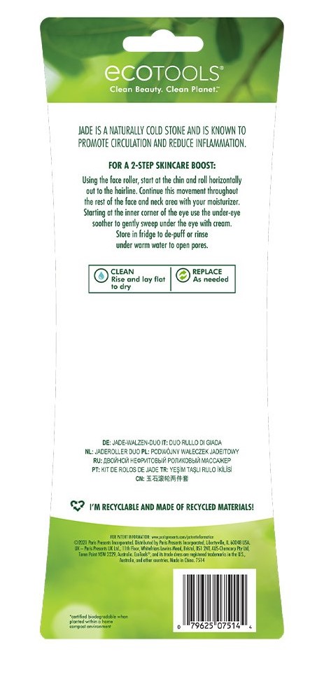 Эко Тулс Набор нефритовых роллеров для лица Jade Roller Duo (Eco Tools, Everyday Сollection) фото 2